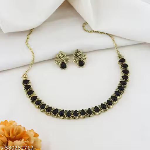 Silver Plated Necklace Set With Princess Unique Jewellery Sets Jewellery set 1