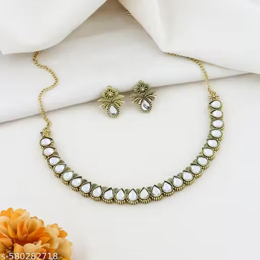 Silver Plated Necklace Set With Princess Unique Jewellery Sets Jewellery set 1