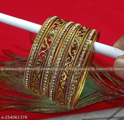 Jewwel Mehndi Stone Bangle Set