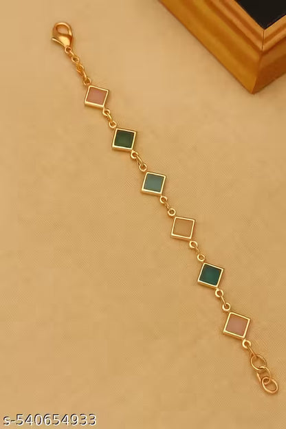 rose gold multicolour bids bracelet for women's