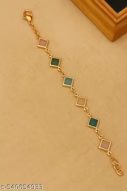 rose gold multicolour bids bracelet for women's