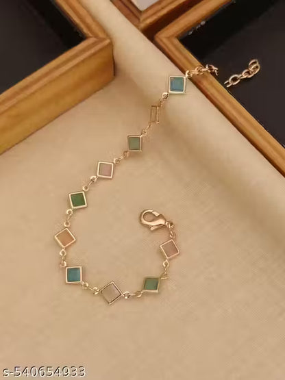 rose gold multicolour bids bracelet for women's
