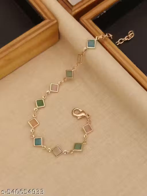 rose gold multicolour bids bracelet for women's