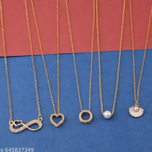Elegant Everyday Necklace Set – Combo of 5 Necklaces